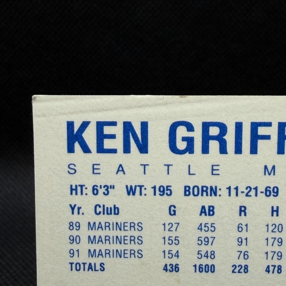 Ken Griffey Jr 1992 Jumbo Autograph Series III #14 Mariners VG